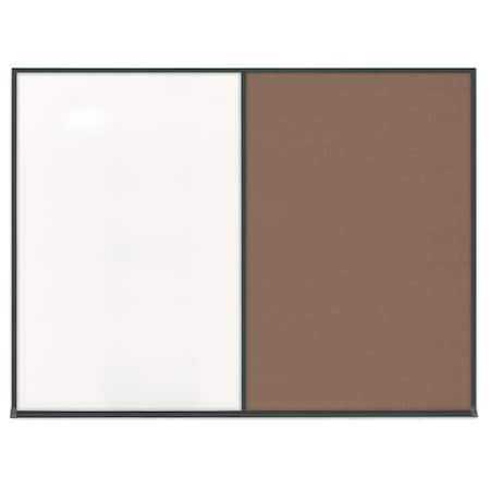 United Visual Products Triple Door Radius Plus Corkboard, 96" x UV8006PLUS-SATIN-RUBBER